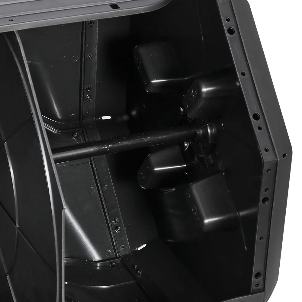 43Gal Outdoor Compost Tumbler Bin - Dual Chambers, Sliding Doors, Black,