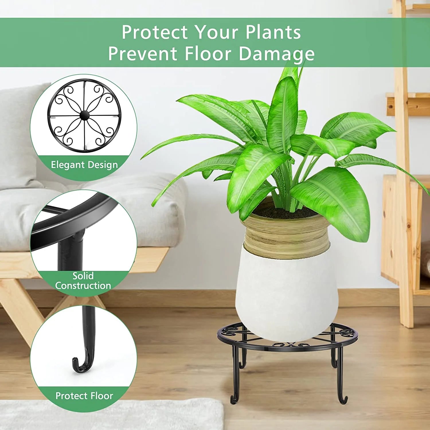 heavy plant pot stand 5 Pack Metal Plant Stand for Outdoor Indoor Heavy Duty Flower Pot Stan – Browns Point Plants
