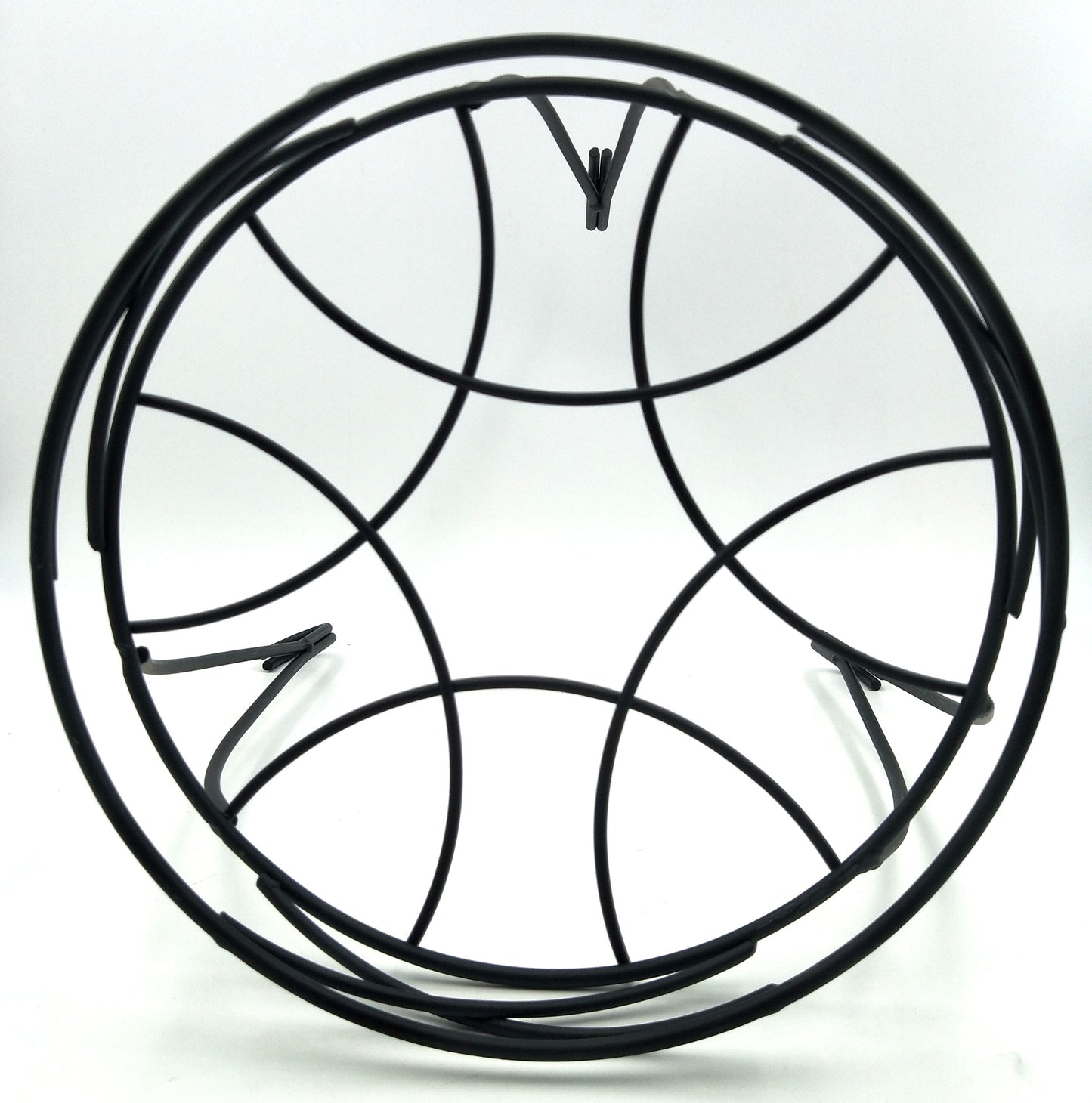 13IN  round Matte Black Metal Plant Stand