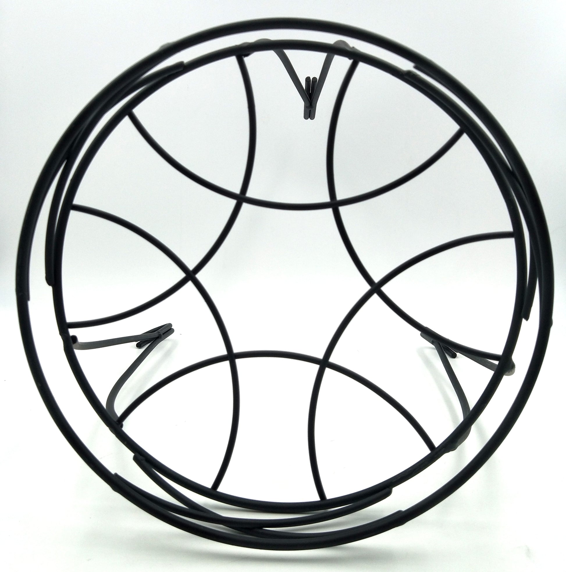 13IN  round Matte Black Metal Plant Stand