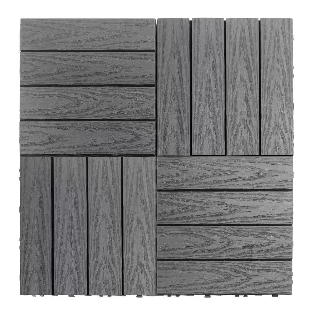 Ultrashield Naturale 1 Ft. X 1 Ft. Quick Deck Outdoor Composite Deck Tile in Westminster Gray (10 Sq. Ft. per Box)